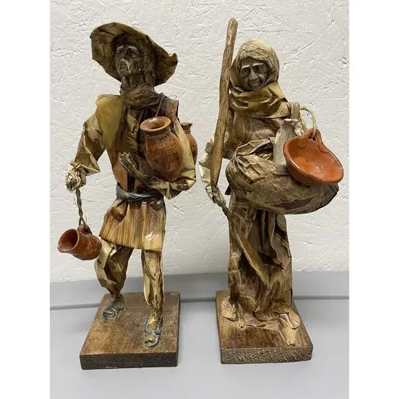 Vintage Paper Mache Mexican Folk Art Couple - Picture 2 of 8